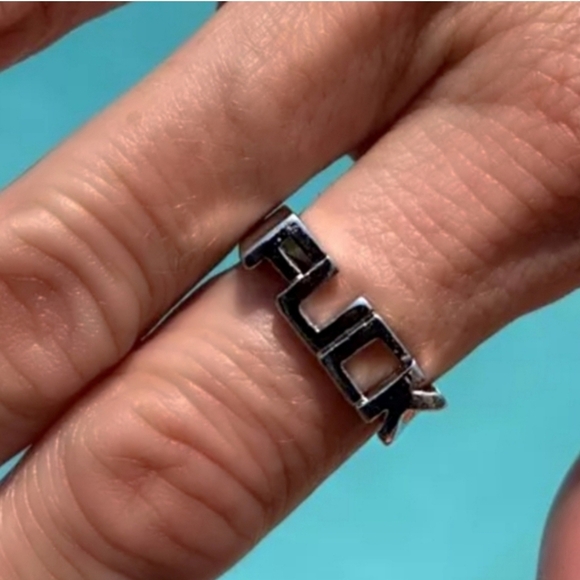 FUČK Ring | Stainless Steel Punk Biker Gothic Statement Unisex NWT Humor - Picture 4 of 7